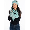 image:imageFunky Junque Hat Scarf Glove Set for Women  Matching Winter Set with Oversized Slouchy Beanie Infinity Scarf amp Cozy GlovesConfetti Mint