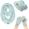 image:imageFunky Junque Hat Scarf Glove Set for Women  Matching Winter Set with Oversized Slouchy Beanie Infinity Scarf amp Cozy GlovesConfetti Mint