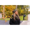 image:imageFunky Junque Hat Scarf Glove Set for Women  Matching Winter Set with Oversized Slouchy Beanie Infinity Scarf amp Cozy GlovesOlive