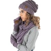 image:imageFunky Junque Hat Scarf Glove Set for Women  Matching Winter Set with Oversized Slouchy Beanie Infinity Scarf amp Cozy GlovesViolet