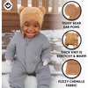 image:imageFunky Junque Infant Teddy Bear Beanie  Adorable Cozy Winter Knit Hat for Babies Warm Soft Baby Beanie CapCamel