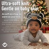 image:imageFunky Junque Infant Teddy Bear Beanie  Adorable Cozy Winter Knit Hat for Babies Warm Soft Baby Beanie CapStriped  Black