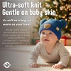 image:imageFunky Junque Infant Teddy Bear Beanie  Adorable Cozy Winter Knit Hat for Babies Warm Soft Baby Beanie CapStriped  Royal Blue