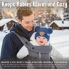 image:imageFunky Junque Infant Teddy Bear Beanie  Adorable Cozy Winter Knit Hat for Babies Warm Soft Baby Beanie CapStriped  Royal Blue