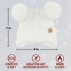 image:imageFunky Junque Kids Beanie with Earflaps Faux Fur Double Pom Pom Warm Winter Beanies for Girls Toddlers Children Ages 16White