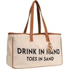 image:imageFunky Junque Large Canvas Tote Bag Womens Beach Shoulder Purse  Oversized canvas tote with interior slip pocket for beach trips pool park farmers markets amp grocery runsDrink in Hand Toes in Sand
