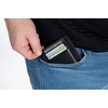 image:imageFunky Junque Mens Minimal Leather Wallet Slim RFID Blocking Card and ID Case Holder with Front ID Window BlackBlack