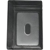 image:imageFunky Junque Mens Minimal Leather Wallet Slim RFID Blocking Card and ID Case Holder with Front ID Window BlackBlack