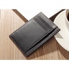 image:imageFunky Junque Mens Minimal Leather Wallet Slim RFID Blocking Card and ID Case Holder with Front ID Window BlackBlack