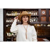 image:imageFunky Junque Open Weave Cowboy Hats for Women  Lightweight Western Retro Beach Straw Cowgirl Hat Concerts Festivals and Western for WomenBendable Brim Open Weave W Chin Strap  Natural