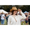 image:imageFunky Junque Open Weave Cowboy Hats for Women  Lightweight Western Retro Beach Straw Cowgirl Hat Concerts Festivals and Western for WomenOpen Weave W Chin Strap  Natural