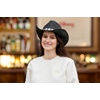 image:imageFunky Junque Open Weave Cowboy Hats for Women  Lightweight Western Retro Beach Straw Cowgirl Hat Concerts Festivals and Western for WomenTurquoise Charm Trim  Black