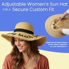 image:imageFunky Junque Panama Sun Hat Wide Brim Packable Straw Beach Cap  Natural straw Panama hat with wide packable brim for beaches pools vacations travel amp beachwearResting Beach Face Fringe Edge