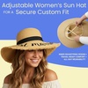 image:imageFunky Junque Panama Sun Hat Wide Brim Packable Straw Beach Cap  Natural straw Panama hat with wide packable brim for beaches pools vacations travel amp beachwearA Just Married Fringe Edge