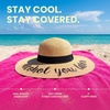 image:imageFunky Junque Panama Sun Hat Wide Brim Packable Straw Beach Cap  Natural straw Panama hat with wide packable brim for beaches pools vacations travel amp beachwearAlcohol You Later