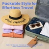 image:imageFunky Junque Panama Sun Hat Wide Brim Packable Straw Beach Cap  Natural straw Panama hat with wide packable brim for beaches pools vacations travel amp beachwearA Just Married Fringe Edge