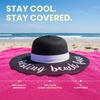 image:imageFunky Junque Panama Sun Hat Wide Brim Packable Straw Beach Cap  Natural straw Panama hat with wide packable brim for beaches pools vacations travel amp beachwearResting Beach Face Black