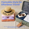 image:imageFunky Junque Panama Sun Hat Wide Brim Packable Straw Beach Cap  Natural straw Panama hat with wide packable brim for beaches pools vacations travel amp beachwear1 Hello Sunshine