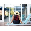 image:imageFunky Junque Panama Sun Hat Wide Brim Packable Straw Beach Cap  Natural straw Panama hat with wide packable brim for beaches pools vacations travel amp beachwear3 Pack  1 Good Vibes  1 Hello Sunshine  1 Just Chillin