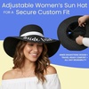 image:imageFunky Junque Panama Sun Hat Wide Brim Packable Straw Beach Cap  Natural straw Panama hat with wide packable brim for beaches pools vacations travel amp beachwearA Bride Tribe Black