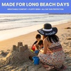 image:imageFunky Junque Panama Sun Hat Wide Brim Packable Straw Beach Cap  Natural straw Panama hat with wide packable brim for beaches pools vacations travel amp beachwearHello Sunshine Black