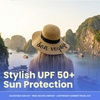 image:imageFunky Junque Panama Sun Hat Wide Brim Packable Straw Beach Cap  Natural straw Panama hat with wide packable brim for beaches pools vacations travel amp beachwearBon Voyage