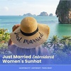 image:imageFunky Junque Panama Sun Hat Wide Brim Packable Straw Beach Cap  Natural straw Panama hat with wide packable brim for beaches pools vacations travel amp beachwearA Just Married Fringe Edge