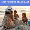 image:imageFunky Junque Panama Sun Hat Wide Brim Packable Straw Beach Cap  Natural straw Panama hat with wide packable brim for beaches pools vacations travel amp beachwearHello Sunshine White