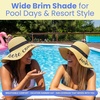 image:imageFunky Junque Panama Sun Hat Wide Brim Packable Straw Beach Cap  Natural straw Panama hat with wide packable brim for beaches pools vacations travel amp beachwearHere Comes the Sun