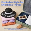 image:imageFunky Junque Panama Sun Hat Wide Brim Packable Straw Beach Cap  Natural straw Panama hat with wide packable brim for beaches pools vacations travel amp beachwearHello Sunshine Black