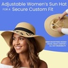 image:imageFunky Junque Panama Sun Hat Wide Brim Packable Straw Beach Cap  Natural straw Panama hat with wide packable brim for beaches pools vacations travel amp beachwearHere Comes the Sun