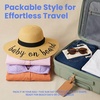 image:imageFunky Junque Panama Sun Hat Wide Brim Packable Straw Beach Cap  Natural straw Panama hat with wide packable brim for beaches pools vacations travel amp beachwearBaby on Board