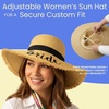 image:imageFunky Junque Panama Sun Hat Wide Brim Packable Straw Beach Cap  Natural straw Panama hat with wide packable brim for beaches pools vacations travel amp beachwearA Bride Fringe Edge