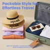 image:imageFunky Junque Panama Sun Hat Wide Brim Packable Straw Beach Cap  Natural straw Panama hat with wide packable brim for beaches pools vacations travel amp beachwearSquad