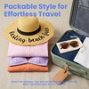 image:imageFunky Junque Panama Sun Hat Wide Brim Packable Straw Beach Cap  Natural straw Panama hat with wide packable brim for beaches pools vacations travel amp beachwearResting Beach Face Fringe Edge