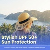 image:imageFunky Junque Panama Sun Hat Wide Brim Packable Straw Beach Cap  Natural straw Panama hat with wide packable brim for beaches pools vacations travel amp beachwearRose All Day