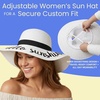 image:imageFunky Junque Panama Sun Hat Wide Brim Packable Straw Beach Cap  Natural straw Panama hat with wide packable brim for beaches pools vacations travel amp beachwearHello Sunshine White