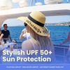 image:imageFunky Junque Panama Sun Hat Wide Brim Packable Straw Beach Cap  Natural straw Panama hat with wide packable brim for beaches pools vacations travel amp beachwearAlways on Vacay