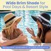 image:imageFunky Junque Panama Sun Hat Wide Brim Packable Straw Beach Cap  Natural straw Panama hat with wide packable brim for beaches pools vacations travel amp beachwear1 Hello Sunshine