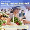 image:imageFunky Junque Paper Straw Sun Hat Packable Wide Brim Ponytail Hole  Lightweight paper sun hat with ponytail slot for the beach pool music festivals gardening amp boatingHello Sunshine