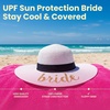image:imageFunky Junque Paper Straw Sun Hat Packable Wide Brim Ponytail Hole  Lightweight paper sun hat with ponytail slot for the beach pool music festivals gardening amp boatingBride WhiteGold