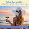 image:imageFunky Junque Paper Straw Sun Hat Packable Wide Brim Ponytail Hole  Lightweight paper sun hat with ponytail slot for the beach pool music festivals gardening amp boating1 Bride  6 Bride Tribe