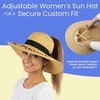 image:imageFunky Junque Paper Straw Sun Hat Packable Wide Brim Ponytail Hole  Lightweight paper sun hat with ponytail slot for the beach pool music festivals gardening amp boatingJust Married