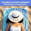 image:imageFunky Junque Paper Straw Sun Hat Packable Wide Brim Ponytail Hole  Lightweight paper sun hat with ponytail slot for the beach pool music festivals gardening amp boatingBride WhiteGold