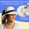 image:imageFunky Junque Paper Straw Sun Hat Packable Wide Brim Ponytail Hole  Lightweight paper sun hat with ponytail slot for the beach pool music festivals gardening amp boatingBride WhiteGold