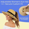 image:imageFunky Junque Paper Straw Sun Hat Packable Wide Brim Ponytail Hole  Lightweight paper sun hat with ponytail slot for the beach pool music festivals gardening amp boatingResting Beach Face