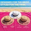 image:imageFunky Junque Paper Straw Sun Hat Packable Wide Brim Ponytail Hole  Lightweight paper sun hat with ponytail slot for the beach pool music festivals gardening amp boating1 Bride  4 Bride Tribe