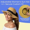 image:imageFunky Junque Paper Straw Sun Hat Packable Wide Brim Ponytail Hole  Lightweight paper sun hat with ponytail slot for the beach pool music festivals gardening amp boatingBride to Be