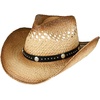image:imageFunky Junque Raffia Cowgirl Hats for Women Western Sun Hat  Breathable woven raffia with an adjustable fit for beach days country concerts vacations rodeos amp festivalsBlack Studded Trim