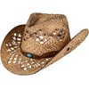 image:imageFunky Junque Raffia Cowgirl Hats for Women Western Sun Hat  Breathable woven raffia with an adjustable fit for beach days country concerts vacations rodeos amp festivalsStudded Turquoise Stone Trim